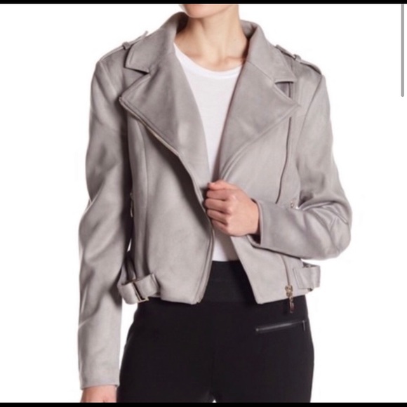 Romeo & Juliet Couture Gray Motorcycle Jacket - S - Picture 3 of 6